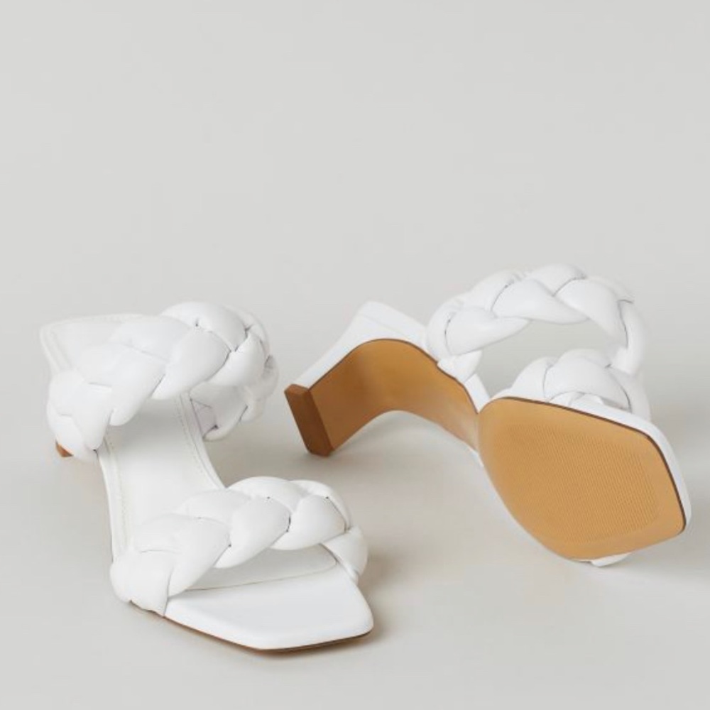 H&M Faux Leather Braided Mules